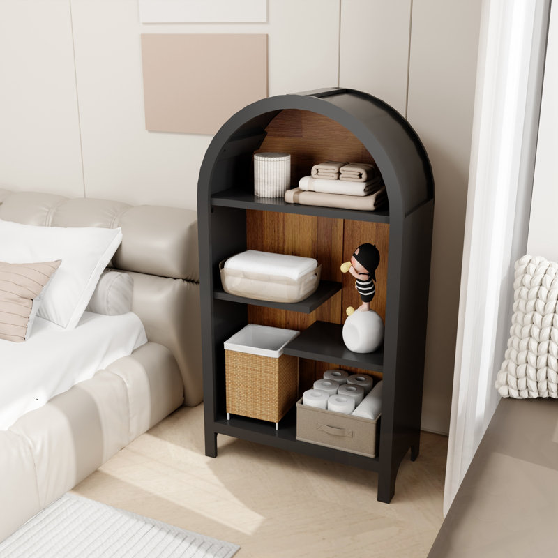 Plateau supérieur arqué avec tablette ouverte, Brun