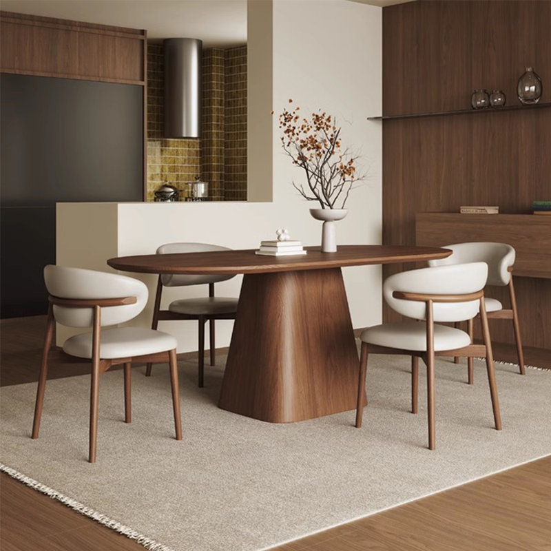 Ensemble de table de salle à manger en bois massif de style rétro, H 29,5 po x L 62,9 po x l 31,4 po
