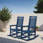 Ensemble de 2 chaises berçantes d'extérieur Hdpe-821586105
