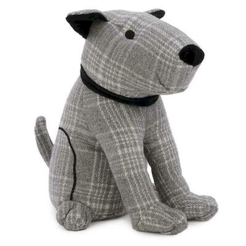 Butoir de sol en tissu écossais pour chien
