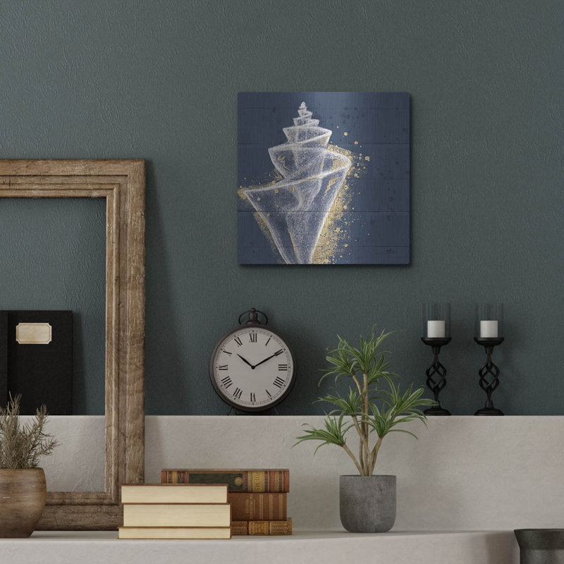 Ivy Bronx «Calm Seas V3 No Words» par Janelle Penner, art mural en métal, H 12 po x l 12 po
