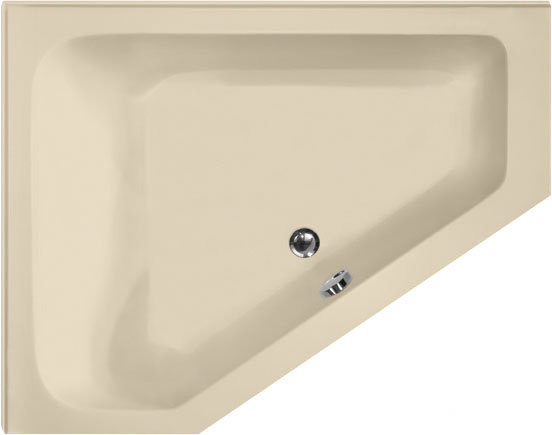 Courtney 60'' x 48'' Soaking Acrylic Bathtub, Bone, Matte Black