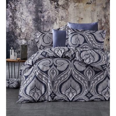 Cotton Damask Duvet Cover