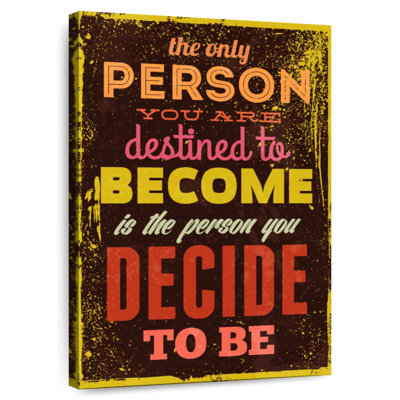 You Decide Your Destiny Citation
