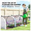 Mini-serre portative Outsunny 3 m x 0,9 m x 0,75 m avec portes enroulables à fermeture éclair, tunnel de jardin à structure en acier blanc pour plantes