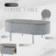 Table basse, gris ultrabrillant et chrome