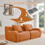 Canapé doux en tissu pelucheux sans os, sans assemblage requis, conception épurée, conception antidérapante 32D haute densité, salon, chambres, orange-1157483052