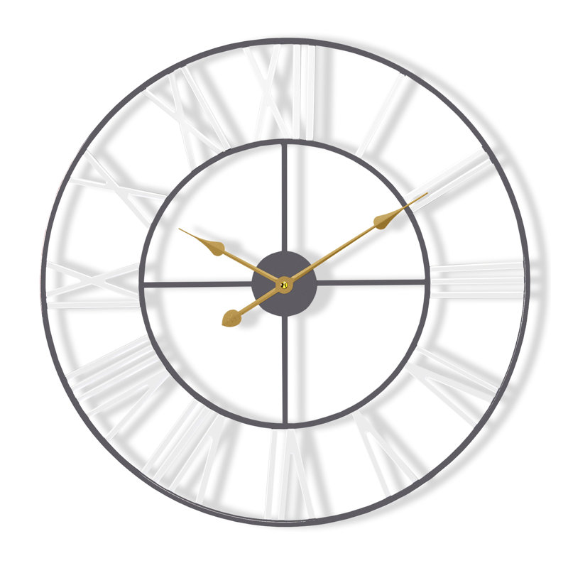 Horloge murale 12 po , Petit, Blanc