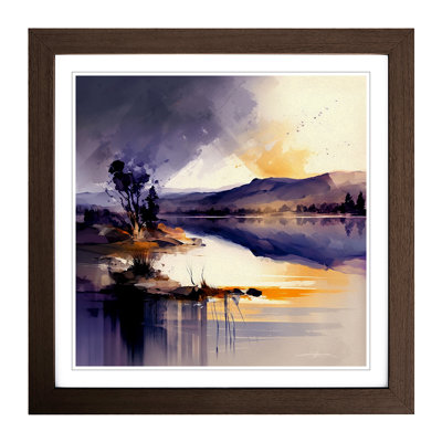 Lake Gestural Art No.1 - Framed Print