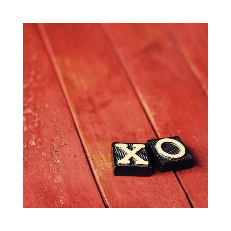 XO Pink by Mandy Lynne - Wrapped Canvas Gallery-Wrapped Canvas Giclée, 30.48 cm H x 30.48 cm W