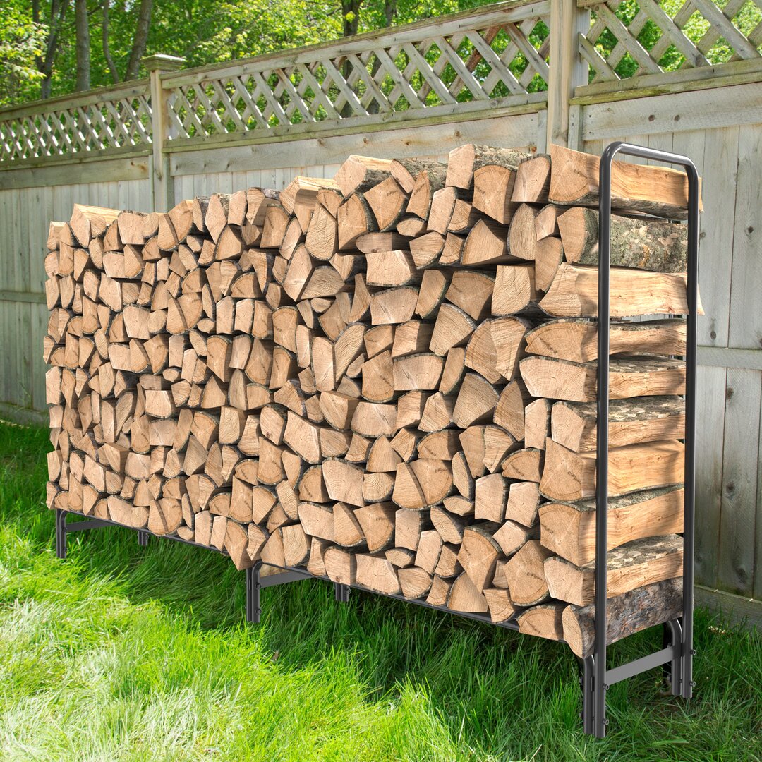 233 cm x 35 cm Holzscheitregal Amazyn aus Metall