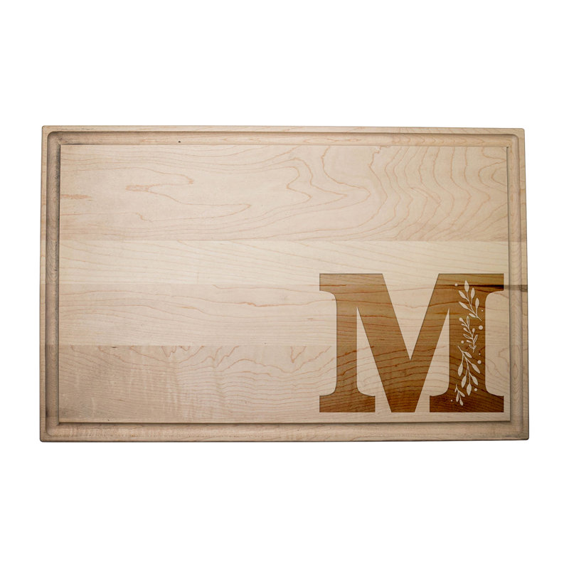 Monogramme floral - planche à découper M