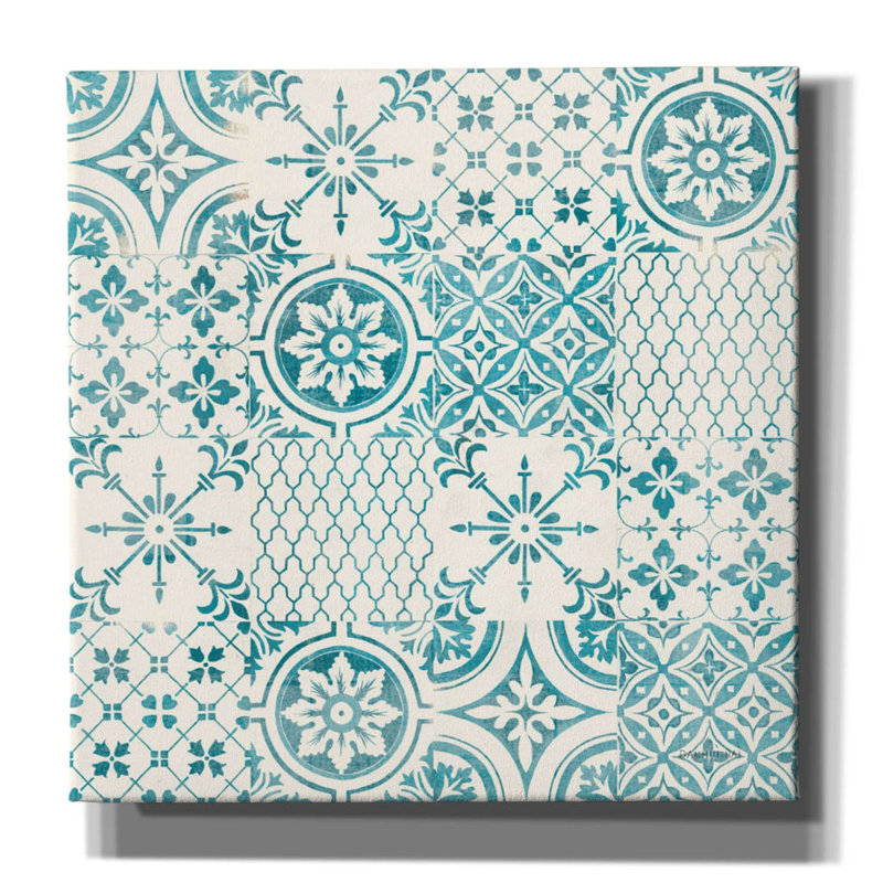 «Shell Tiles Motif 2» par Danhui Nai, art mural sur toile, H 12 po x l 12 po