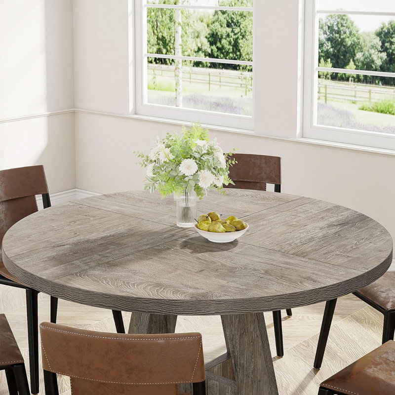 Table de salle à manger de 47 po Farmhouse, Gris