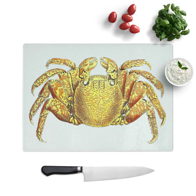 Tempered Glass Crab Chopping Board