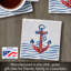 Sous-verre Nautical Anchor
