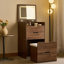 Bureau de coiffeuse 3 en 1 avec miroir rabattable, petit ensemble de coiffeuse avec bureau en verre visible, coiffeuse de maquillage compacte avec 3 tiroirs, outil rembourré, coiffeuse pour chambre à coucher-231114636