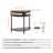 Half-moon Console Table 2 Storage Drawers Rattan Sliding