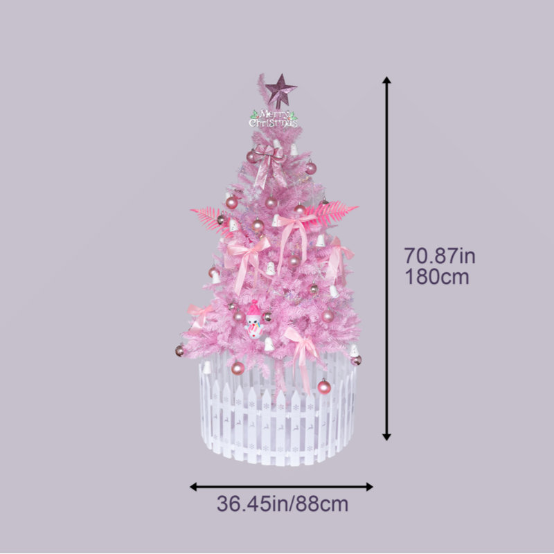 Arbre de Noël 5 pi rose, 5.9'