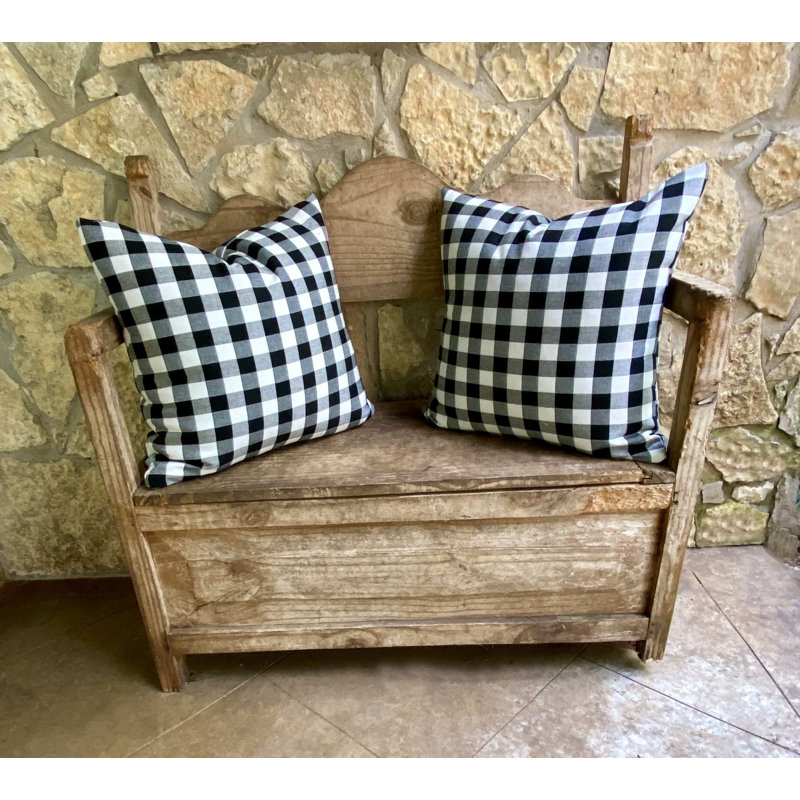 Check-Me-Out Square Indoor/Outdoor Pillow Cover & Insert