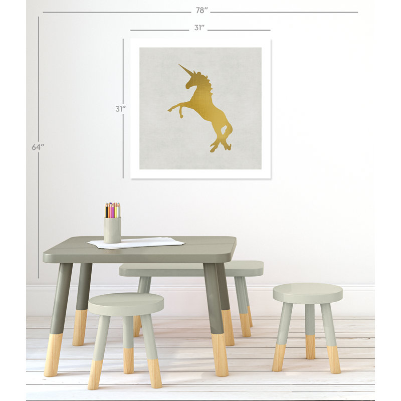 Unicorn 2 Paper Print, 31" H x 31" W x 1" D