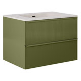 Astor 42" Single Vanity With Integrated White Solid Surfacetop