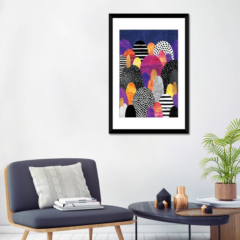 « good night », impression sur toile tendue, Papier d'art encadré noir, Blanc, H 32 po x l 24 po x P 1 po