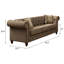 Canapé Chesterfield Carlson avec coussins décoratifs-1644762008