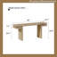 Console de 66 pouces de long avec rangement à base ouverte, plateau en panneau de fibres à densité moyenne et placage en bois massif-1008820974