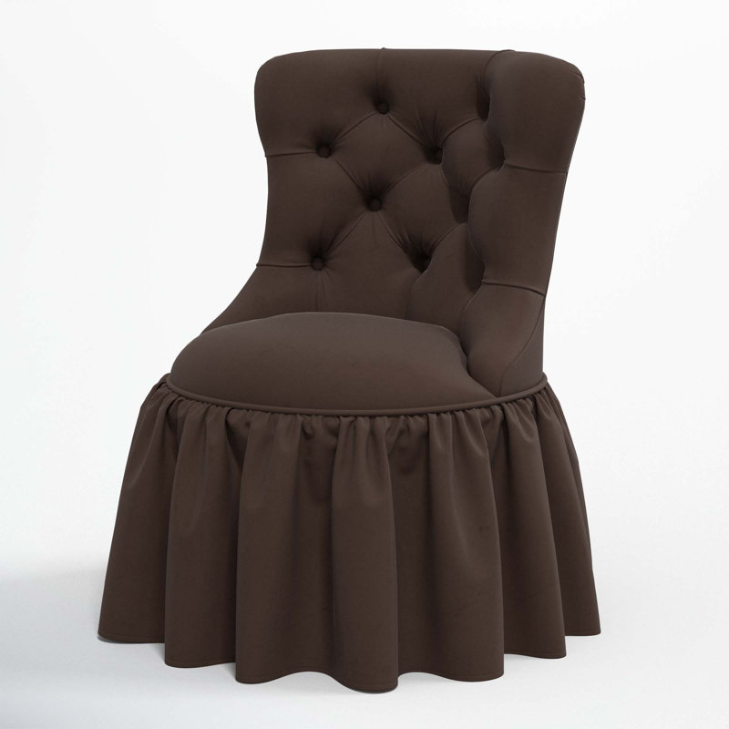 Chaise d'appoint Minnie, Velours chocolat classique