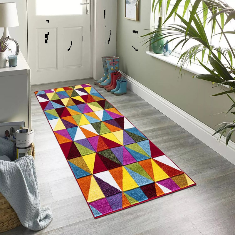 Nehawka Abstract Hand Tufted Area Rug, Rectangle 60 x 110cm