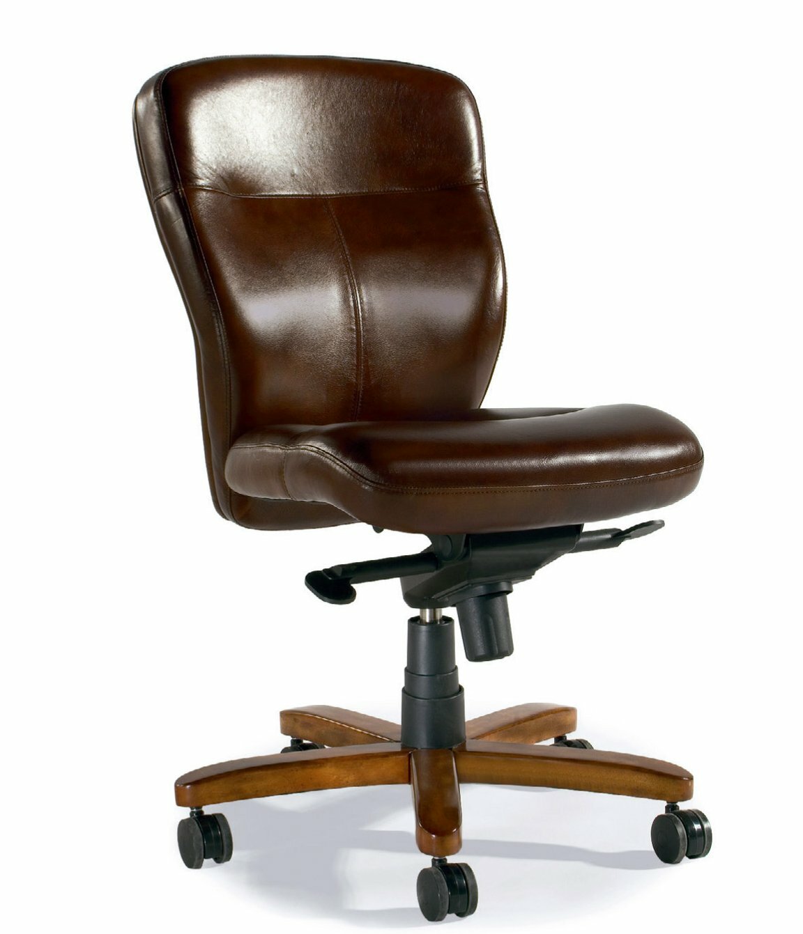 Armless leather 2024 task chair