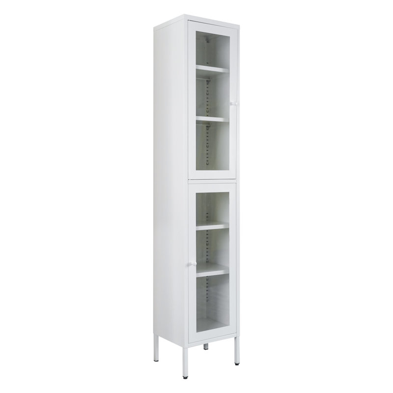 Lakissia 13.75'' Wide 4 - Shelf Storage Cabinet, White