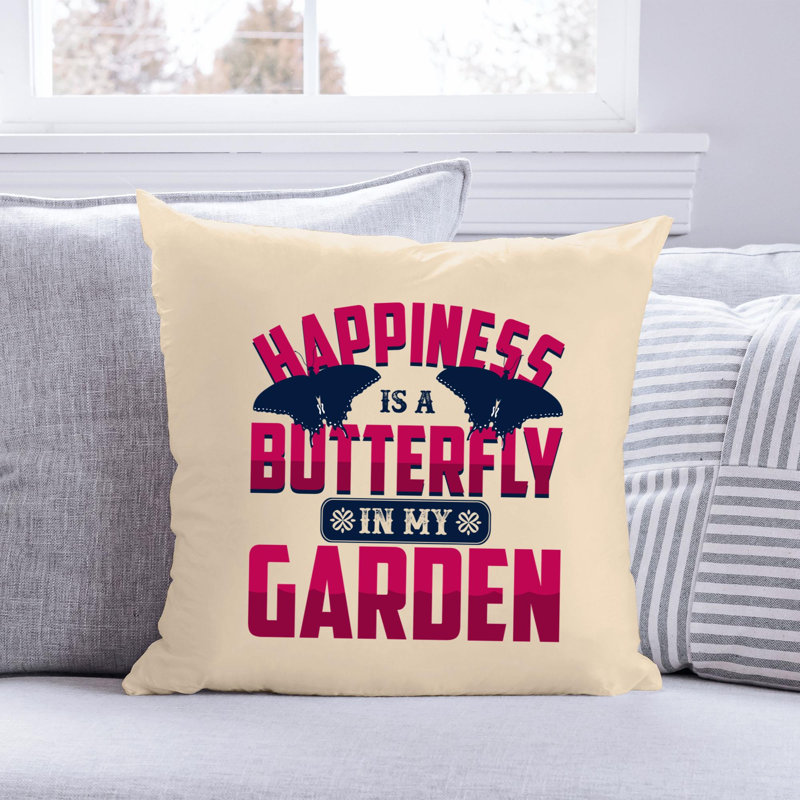 Citation amusante «Garden Lover» 108 - Coussin décoratif inclus, H 18 po x l 18 po