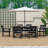 7-Piece Outdoor Dining Set, HDPE Poly Lumber Patio Furniture, 6-Person Rectangular Table with Umbrella Hole, All-Weather Heavy Duty Slatted Design, Fade-Resistant-1861018326