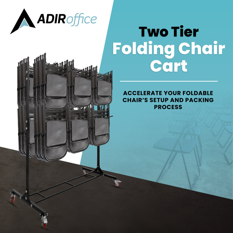 600 lb. Capacity Two Tier Folding Chair Dolly