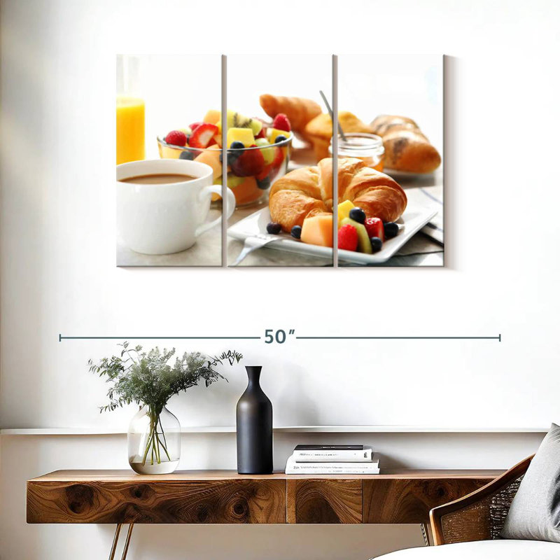  Assiette à déjeuner 'Croissant', H 24 po x l 38 po