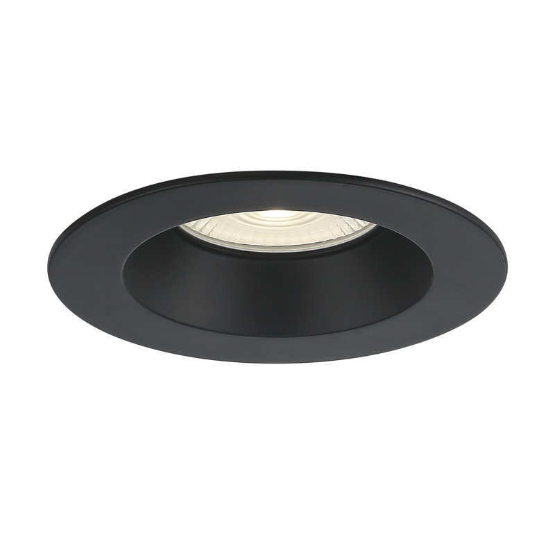 Garniture ronde 1 lumière 24W 6 po Midway - 5CCT, Noir, noir, noir, noir
