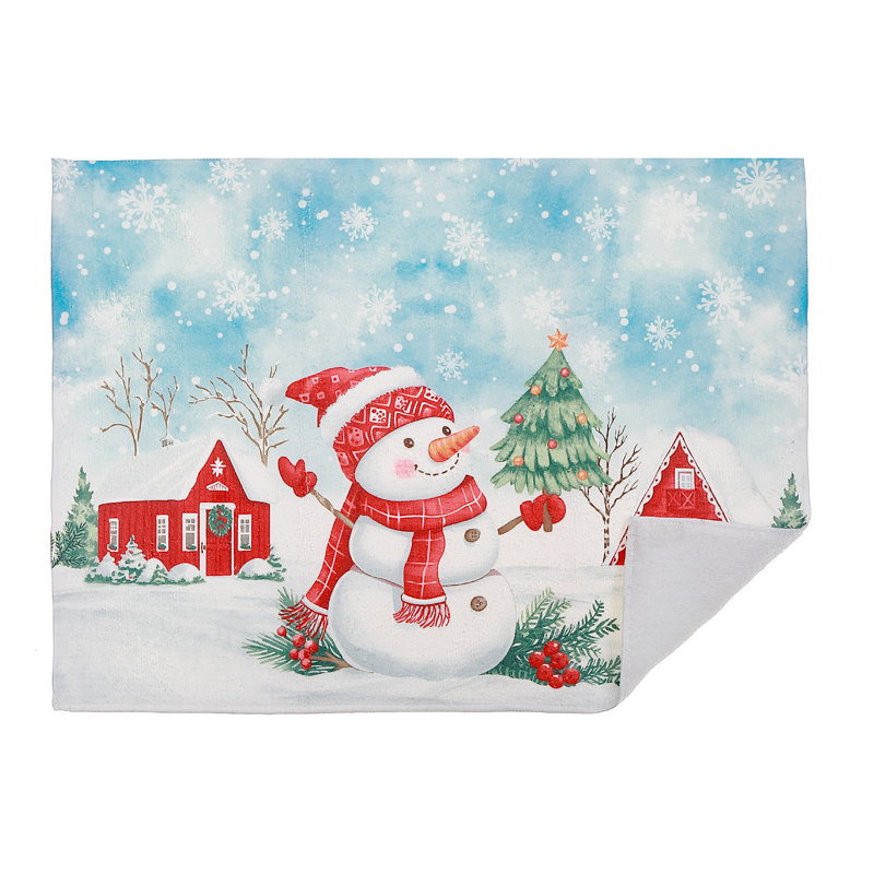 Microfibre Drying Mat (Snowman) - Set Of 2