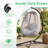AURESTEAD Hanging Egg Chair with Stand & Plush Cushions-211764688