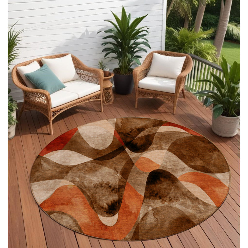 Tapis d'intérieur rond 8 po