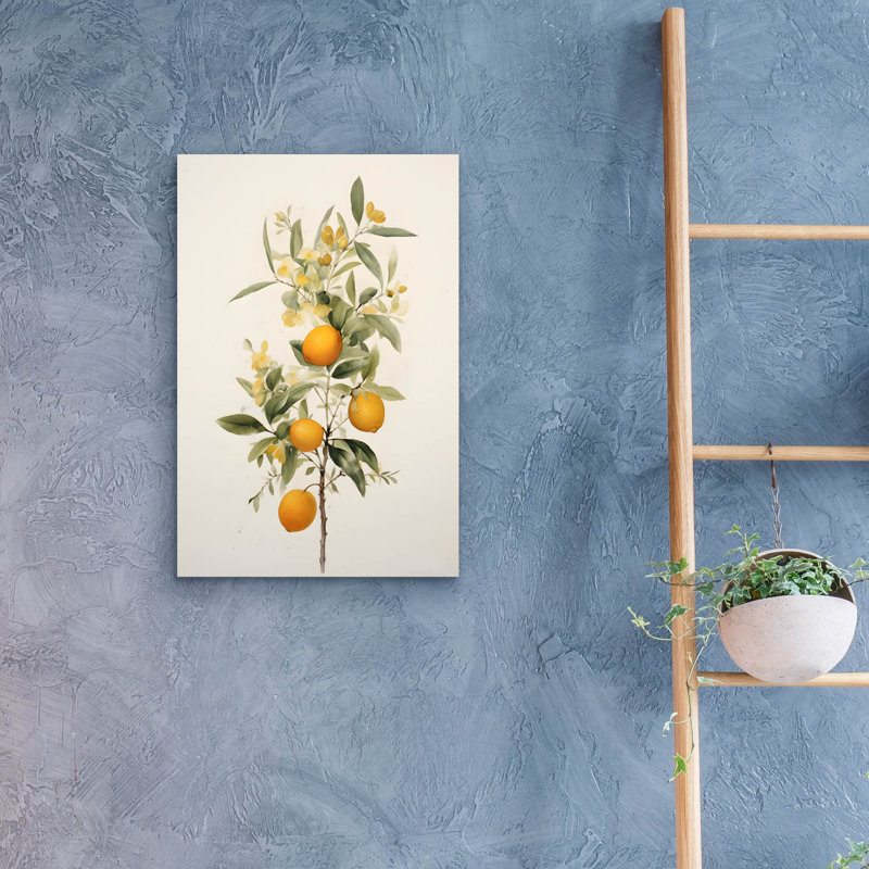 «Botanical Fruit 3» par Petals Prints Design, art mural en verre acrylique, H 24 po x l 16 po x P 0,2 po