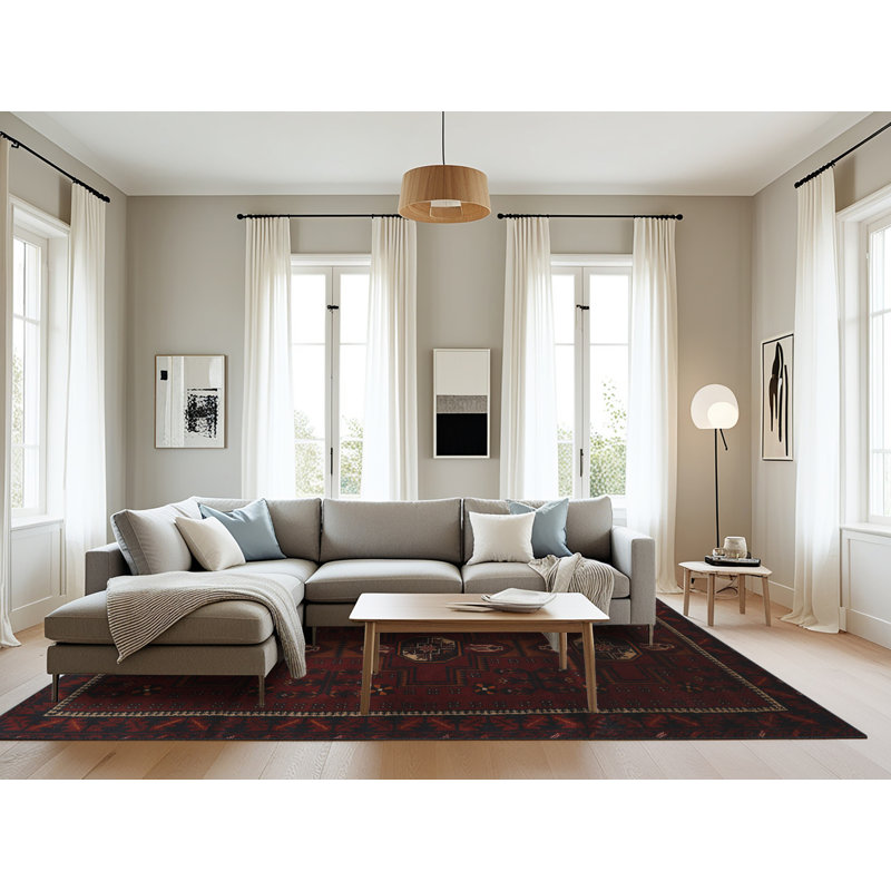 Tapis rouge à motif sud-ouest, Rectangle 8 pi x 12 pi