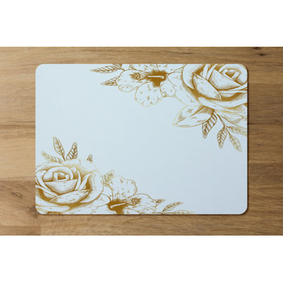 Neutra Polyester, Wood Floral Rectangle Placemat