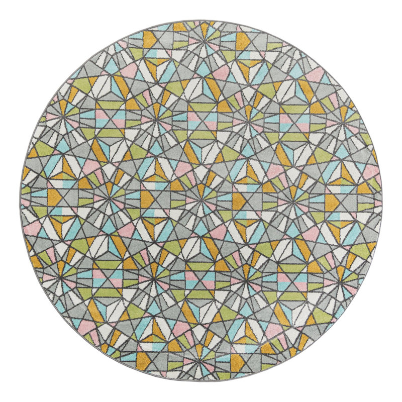 Unique Loom Vivid Whimsy Kids Rug, Round 7'10"