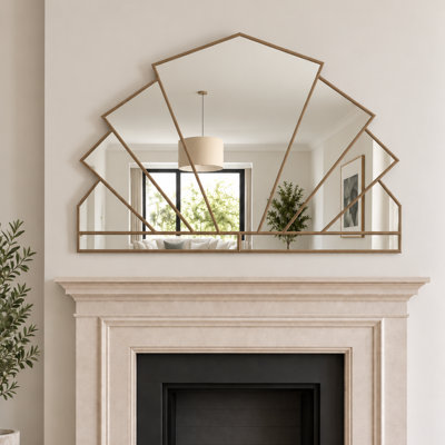 Rosilda Rectangle Wall Overmantel Mirror