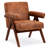 25.4" Wide Accent Chair Upholstered Armchair With Solid Wood Frame