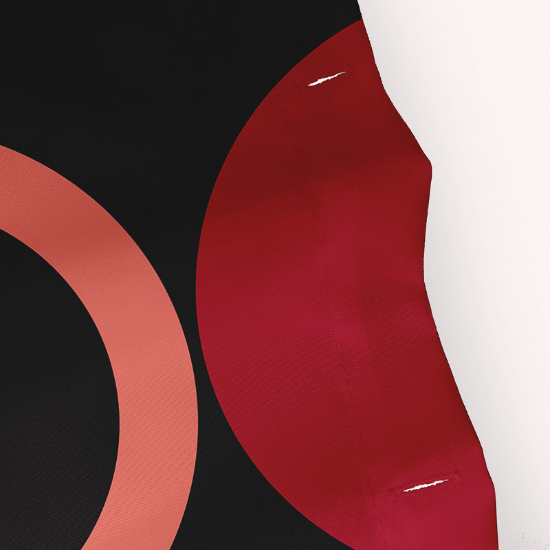 Rideau de douche Mod Circles, Rouge foncé