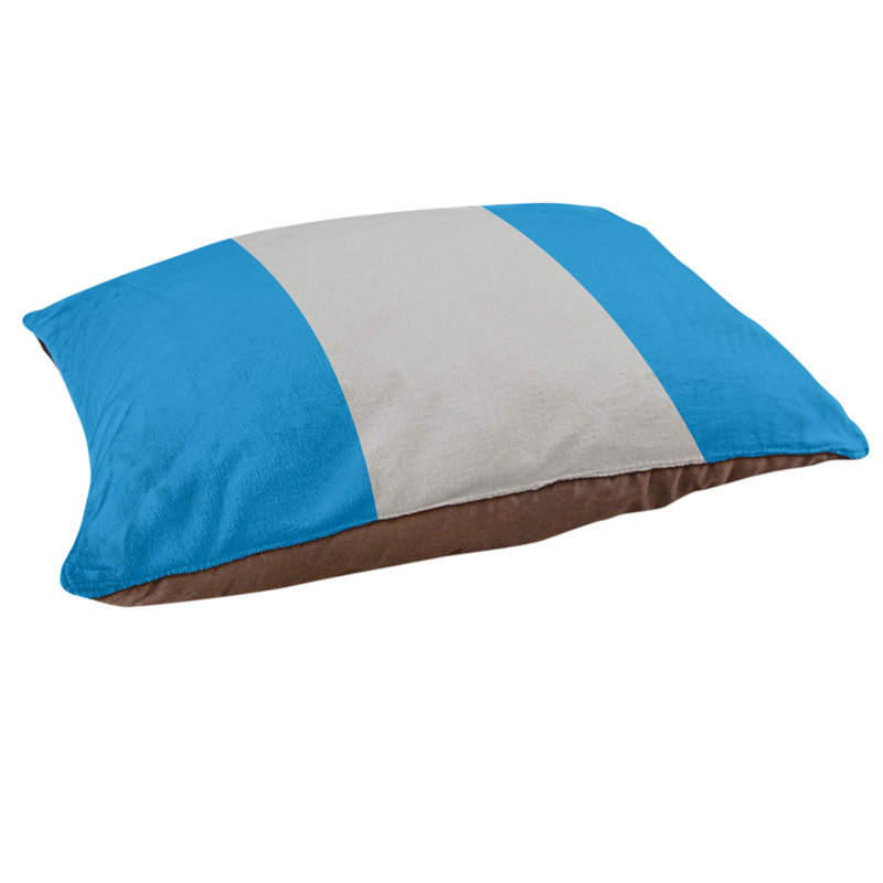 Coussin Detroit, Bleu / argent, Extra Large (50" W x 40" D x 7" H)