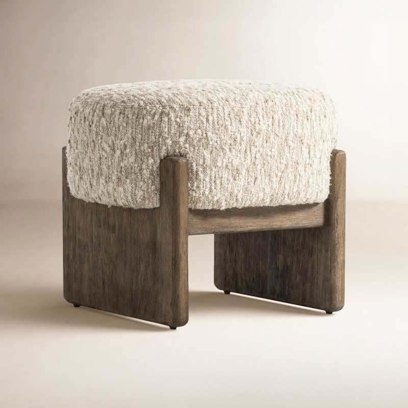 Kirby Accent Stool, Solema Cream, Acrylic